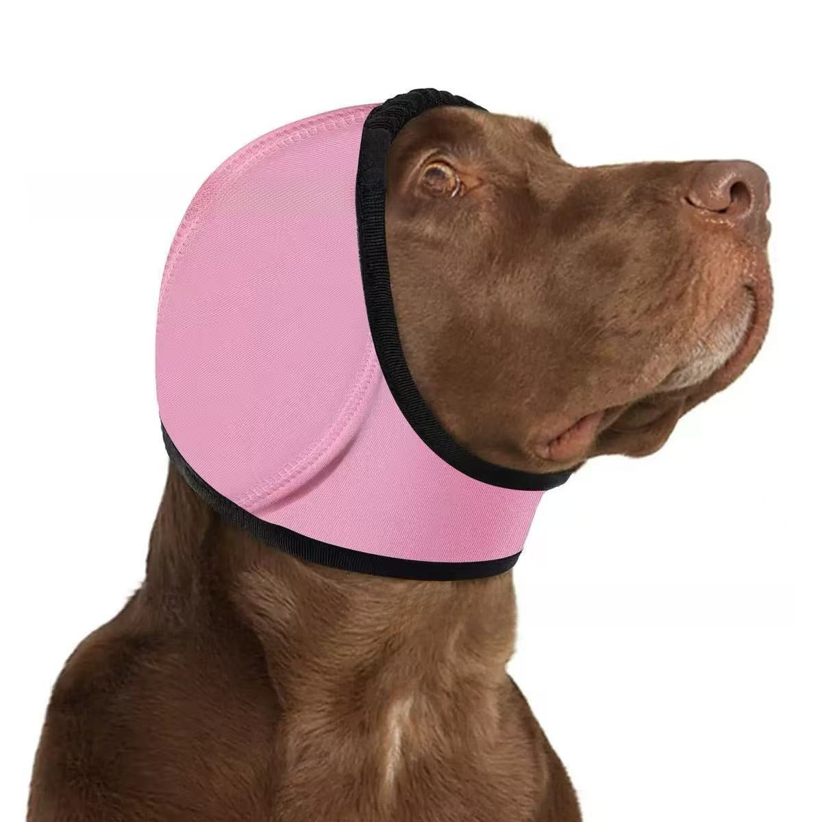 Cache-oreilles anti-bruit pour chien, coloris rose